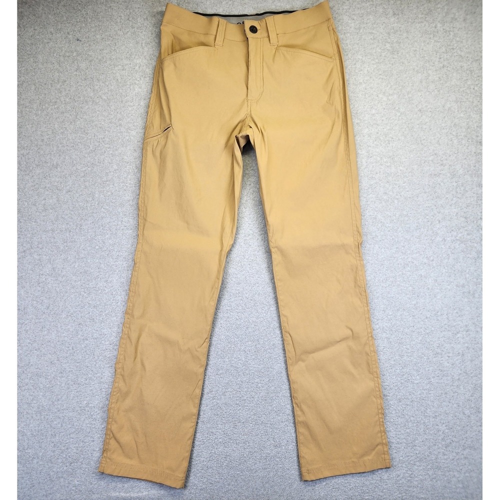 Orvis Trek Tech Pants Men's 32x34 Golden Beige Nylon Stretch Water Resistant